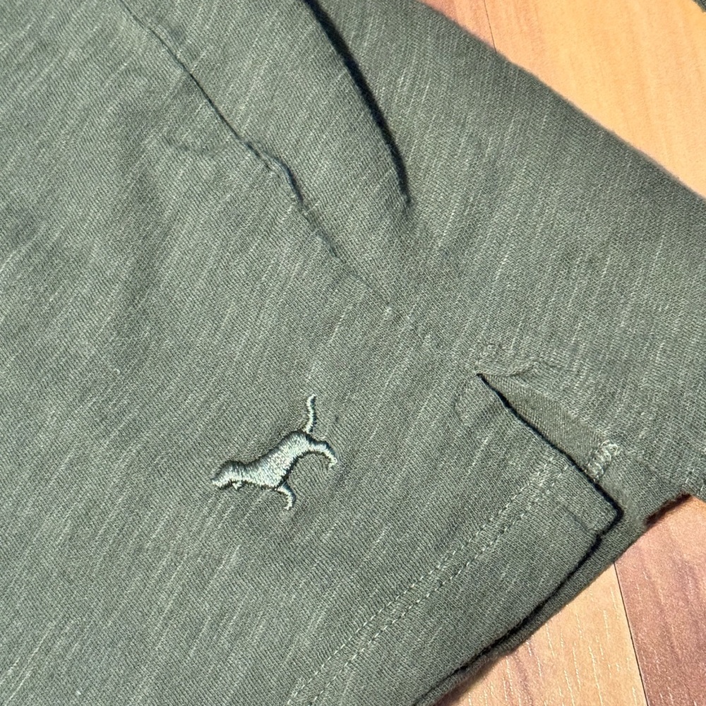 PINK | Plain Military Green Long Sleeve Tee - Picture 4 of 4
